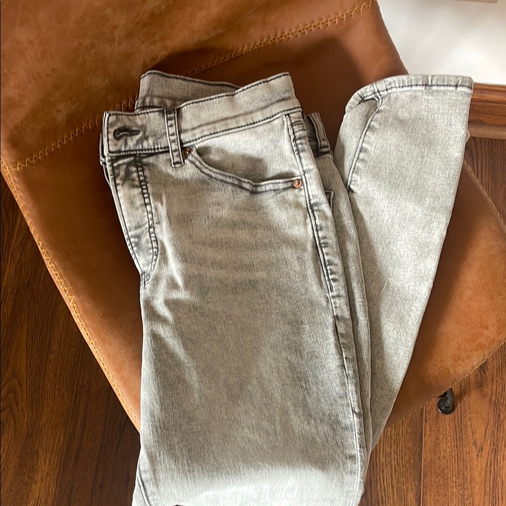 Express Women's Skinny Jeans - Light Gray